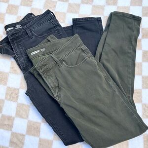 Old Navy Women's Skinny jeans - Black and Olive